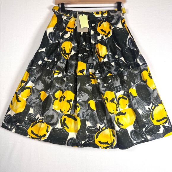 ANTHROPOLOGIE Peony Briar Floral Pleated Midi Skirt Springs Summer Skirt Size 2 - Picture 2 of 6